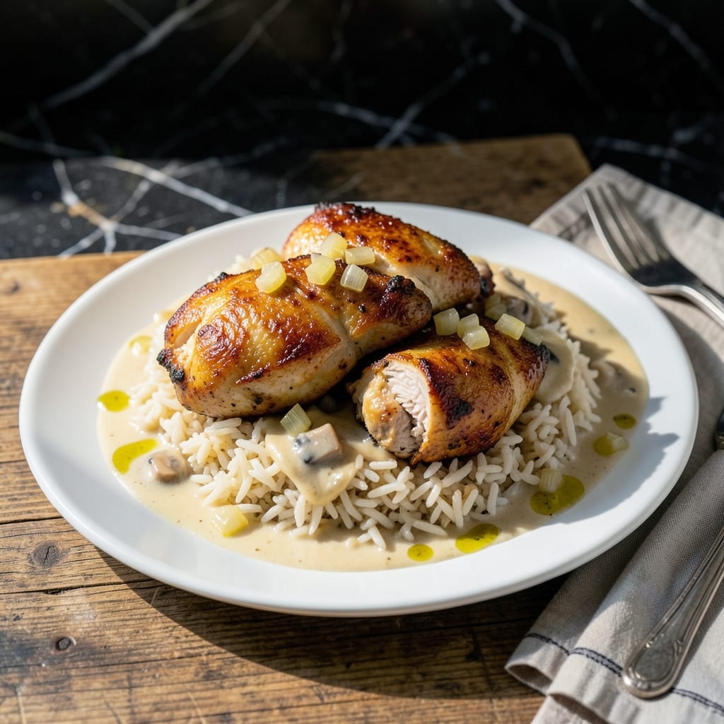 Instant Pot Chicken Rice Cream of Mushroom Recipe: Pressure-Cooked Creamy One-Pot Meal Instant Pot Chicken Rice Cream of Mushroom Recipe: Pressure-Cooked Creamy One-Pot Meal