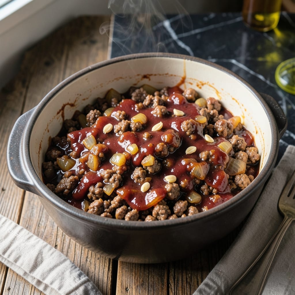 Ground Beef BBQ Crock Pot Recipe: Set-It-and-Forget-It Smoky Richness