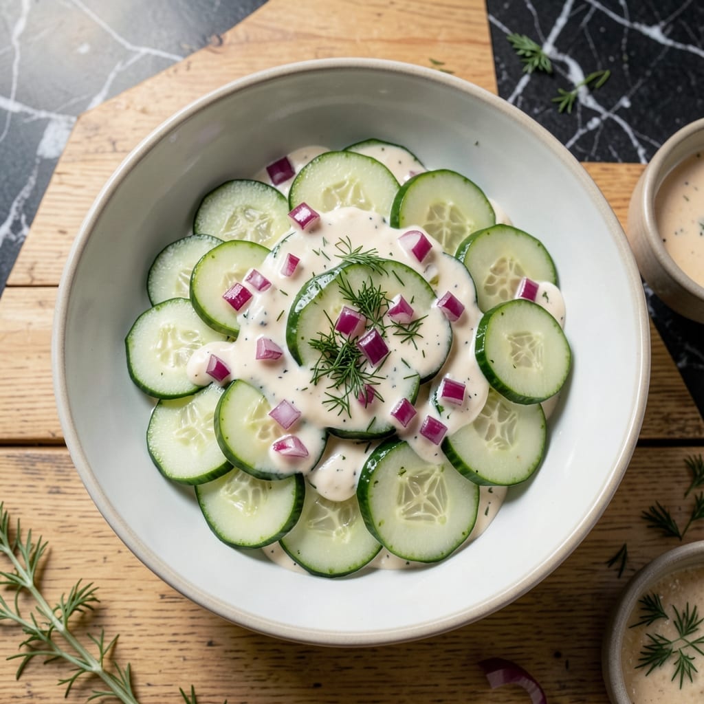Cucumber Salad Recipe With Mayo and Sour Cream: Cool and Creamy Garden Freshness