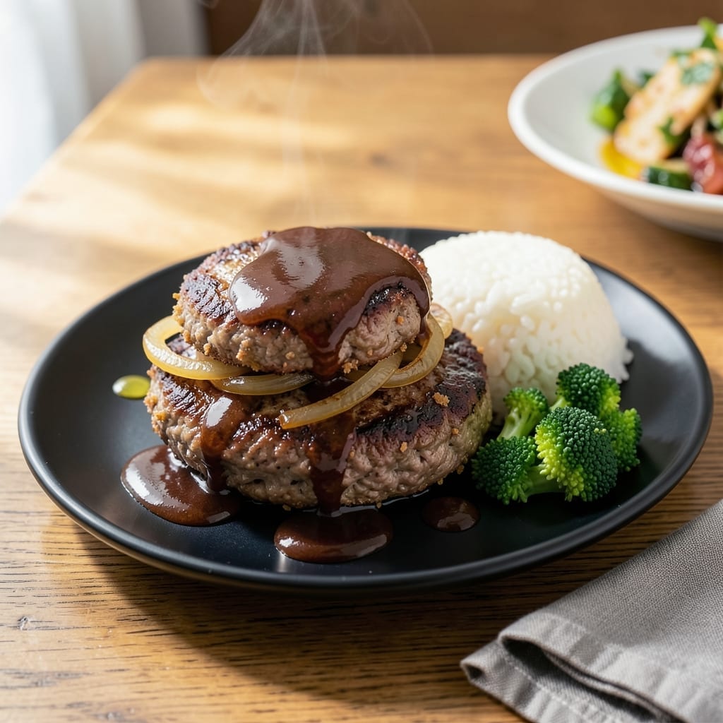 Hamburger Steak Recipe Japanese: Umami-Rich Sauce With Caramelized Onions