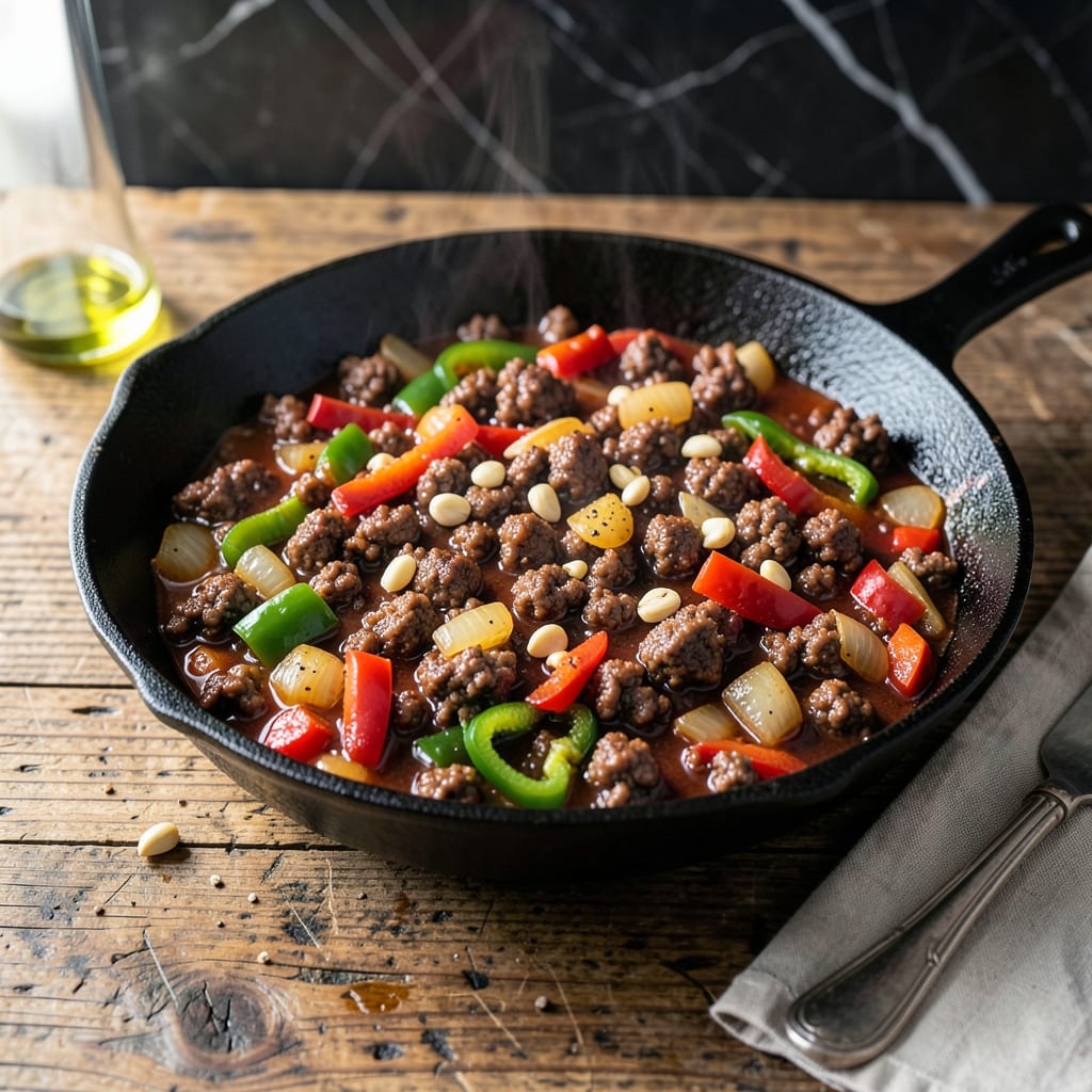 Low Carb Recipe Ground Beef: Savory One-Skillet Meal