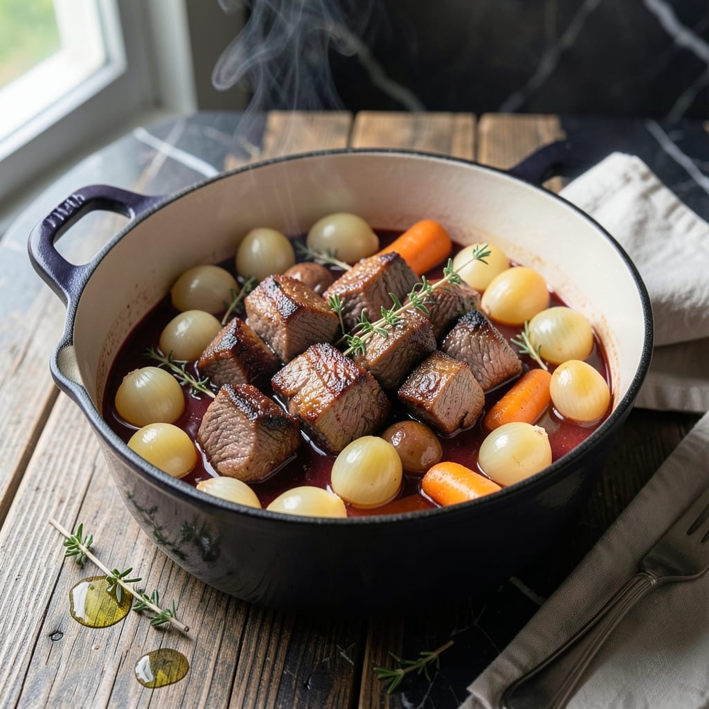 Classic Beef Bourguignon Recipe: Red Wine-Braised French Comfort