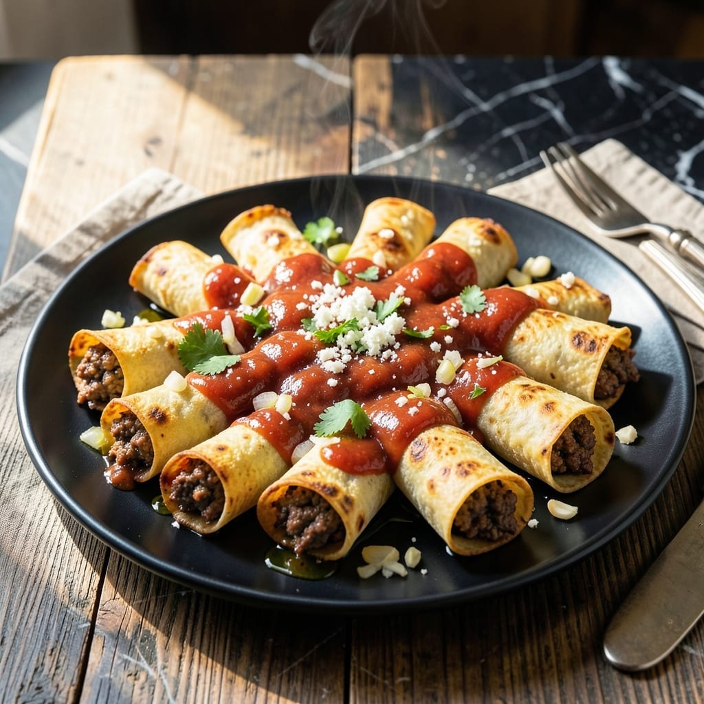 Hello Fresh Beef Flautas Supreme Recipe: Crispy Rolls With Spiced Filling