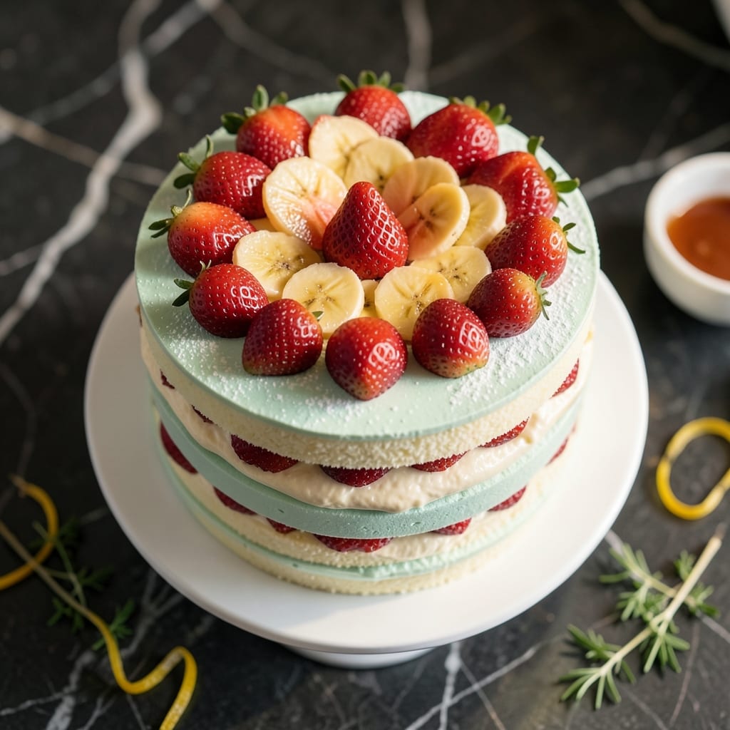 Princess Cake Recipe With Strawberries and Bananas: Royal Layers of Fresh Fruit