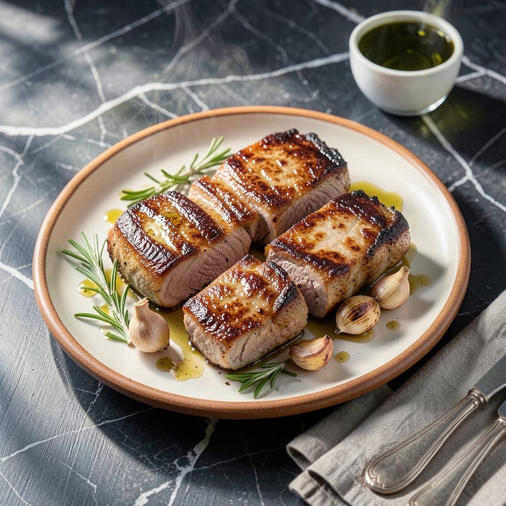 Recipe For Pork Chops: Pan-Seared With Garlic Herb Butter