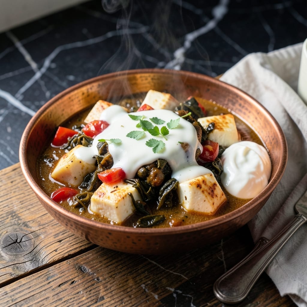 Methi Chaman Recipe Vismai Food: Kashmiri Fenugreek Greens in Creamy Gravy