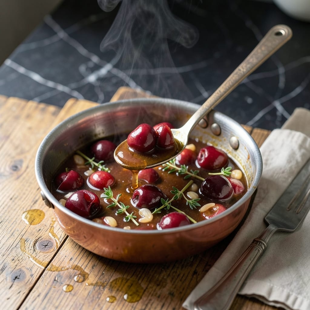 Cherry Gastrique Recipe: Sweet-Tart Glaze With Red Wine Depth