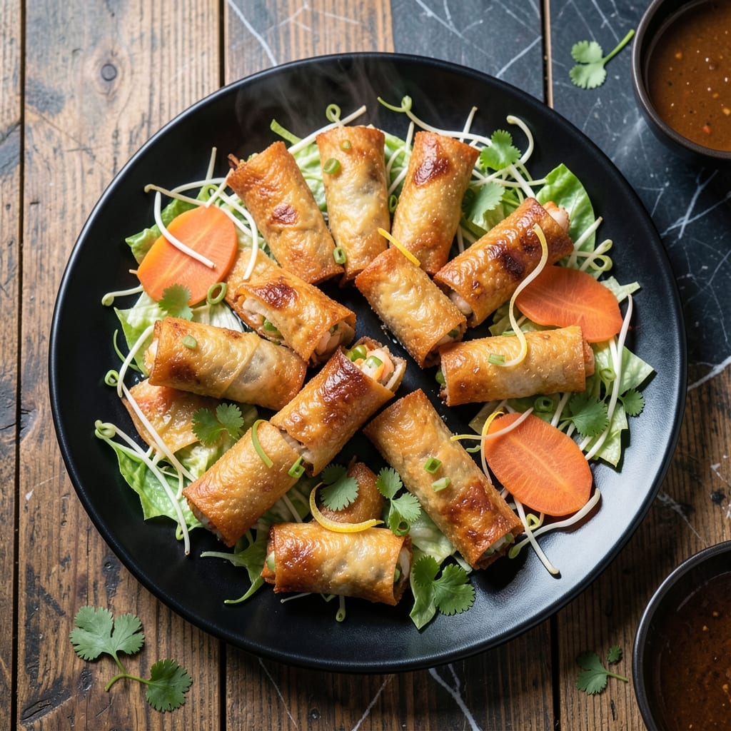 Fried Shrimp Spring Rolls Recipe: Crispy Golden Wrappers With Plump Shrimp