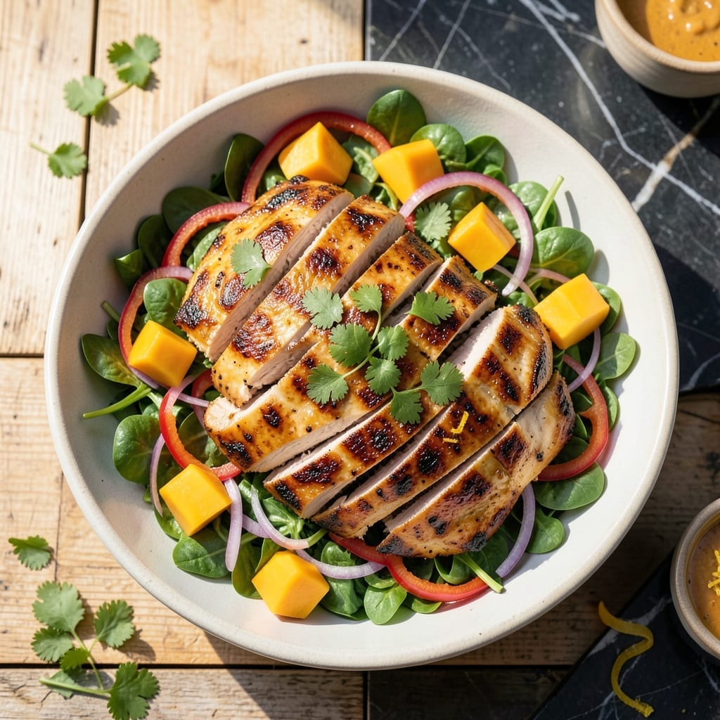 Grilled Chicken Mango Salad Recipe: Tropical Crunch in Every Bite