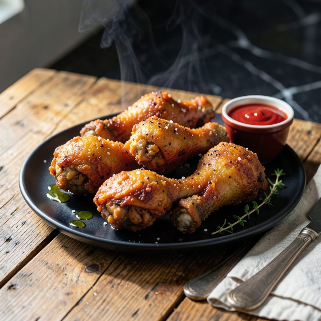Fried Chicken Drumsticks Recipe Without Buttermilk: Egg Wash Crispy Coating