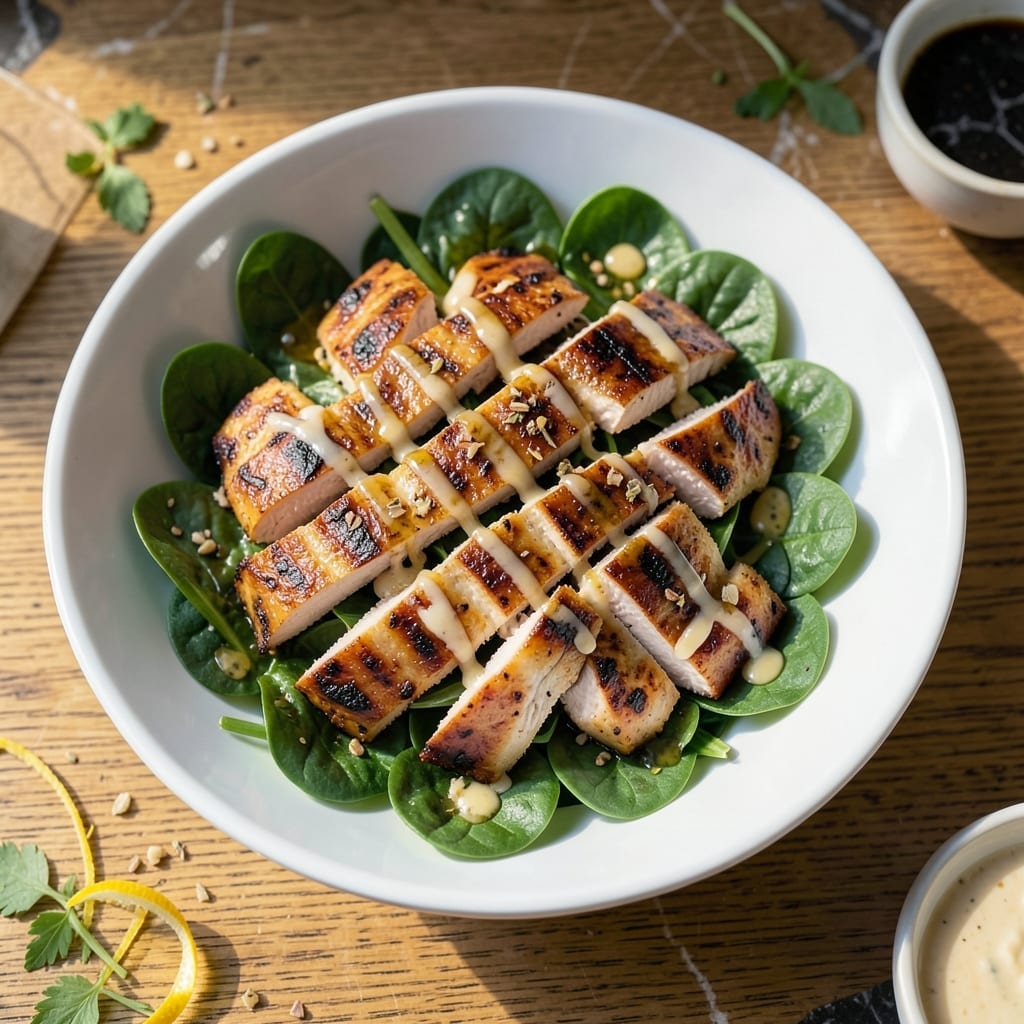 Grilled Chicken and Spinach Salad Recipe: Smoky Char Meets Fresh Garden Crunch Grilled Chicken and Spinach Salad Recipe: Smoky Char Meets Fresh Garden Crunch