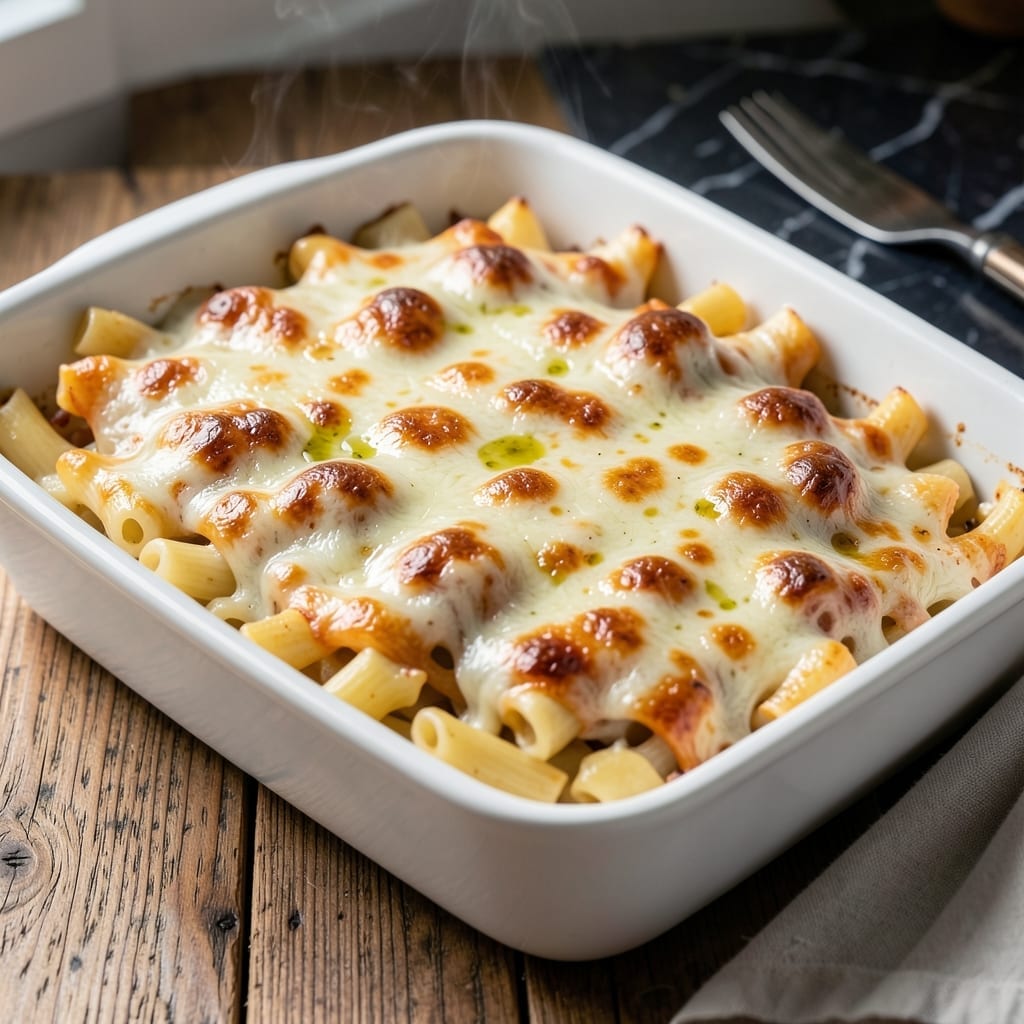 Pasta and Cheese Recipe Baked: Golden Crust Over Creamy Layers