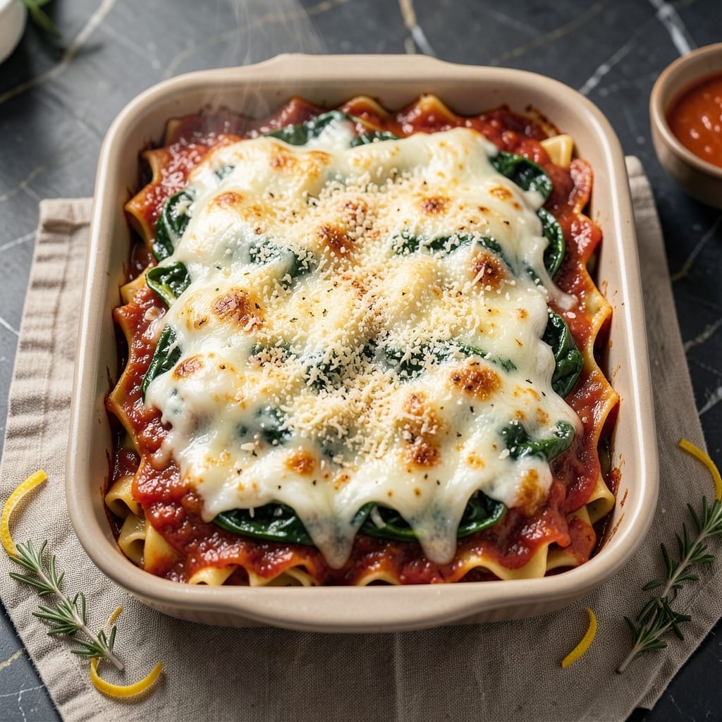 Meatless Lasagna Recipe No Cook Noodles: Layered Cheese and Veggie Delight