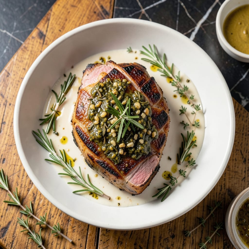 Recipe for Grilled Pork Loin Roast: Smoky Char With Herb-Infused Succulence