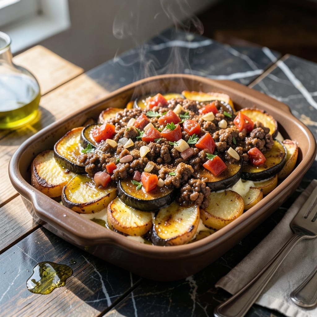 Greek Moussaka Recipe With Potatoes and Eggplant: Layered Mediterranean Comfort