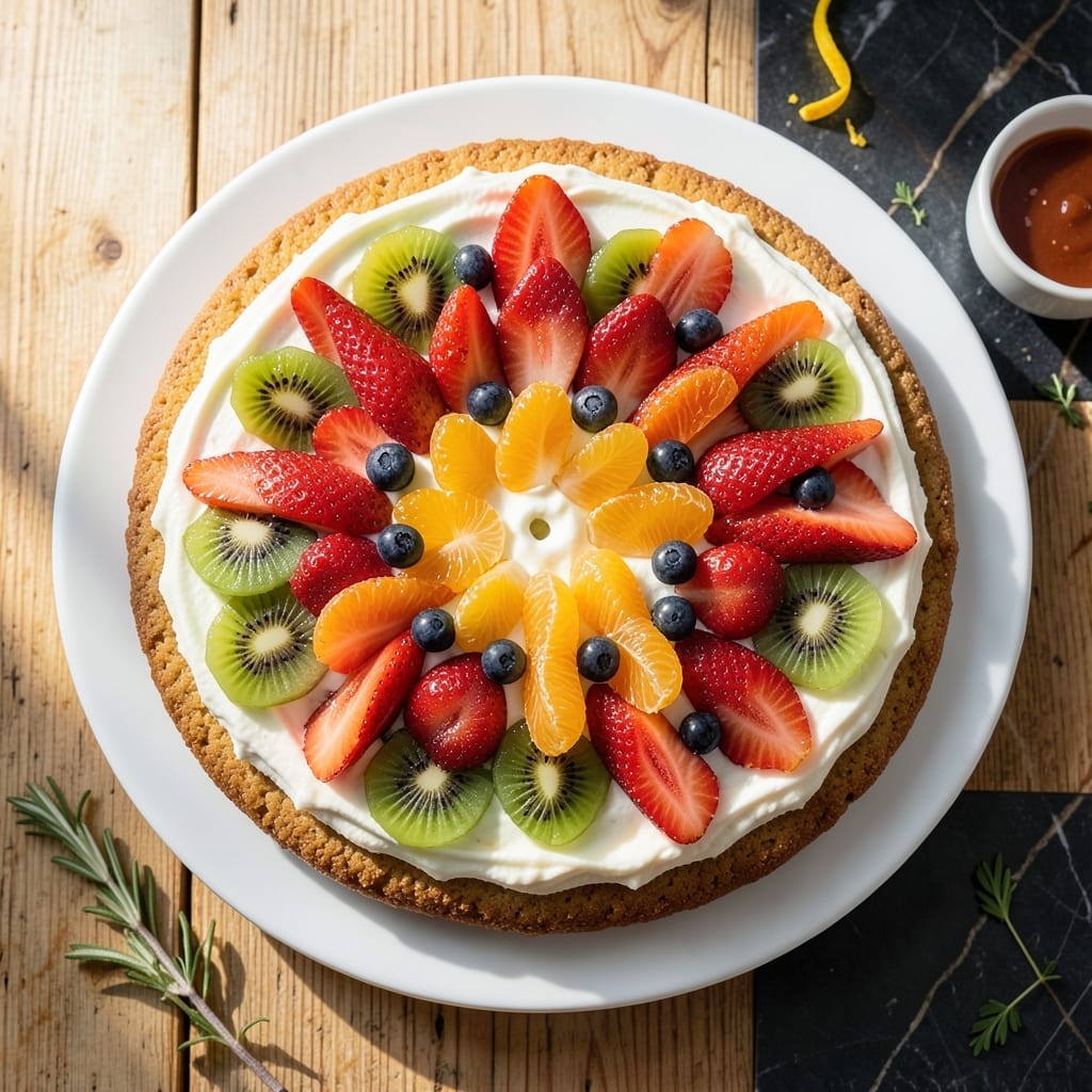 Pampered Chef Fruit Pizza Recipe: Sugar Cookie Crust with Creamy Frosting Base