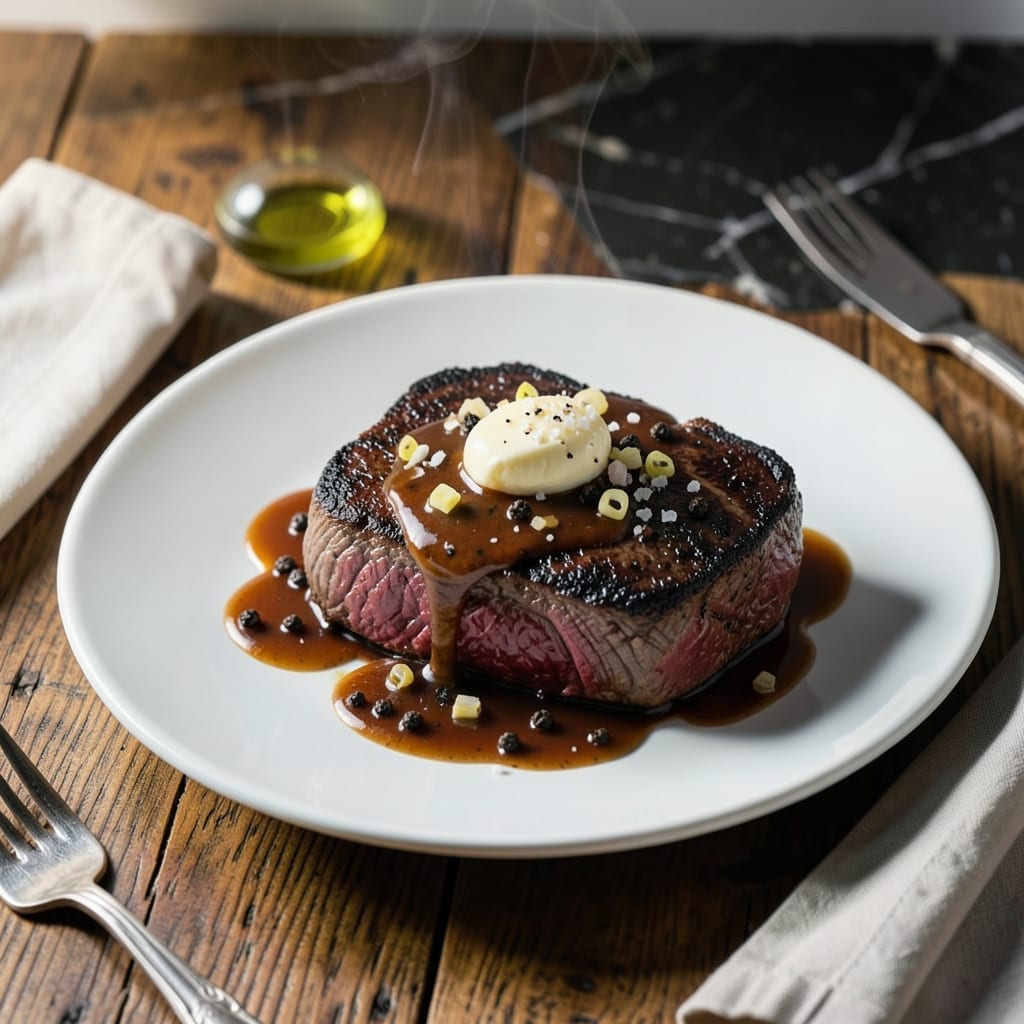 Capital Grille Steak Au Poivre Recipe: Peppercorn Crust With Brandy Cream
