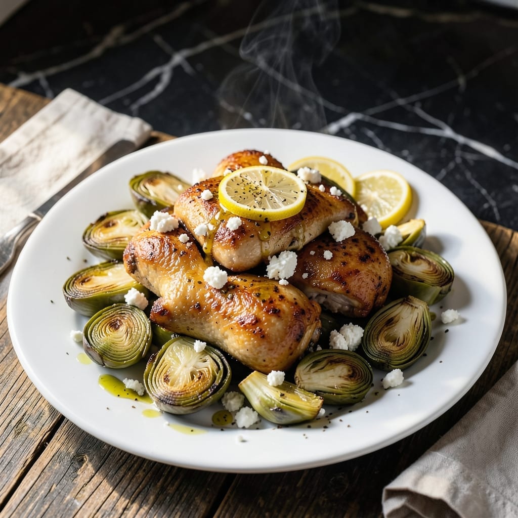 Mediterranean Baked Chicken Recipe With Artichokes and Feta Cheese: Briny and Bright One-Pan Feast