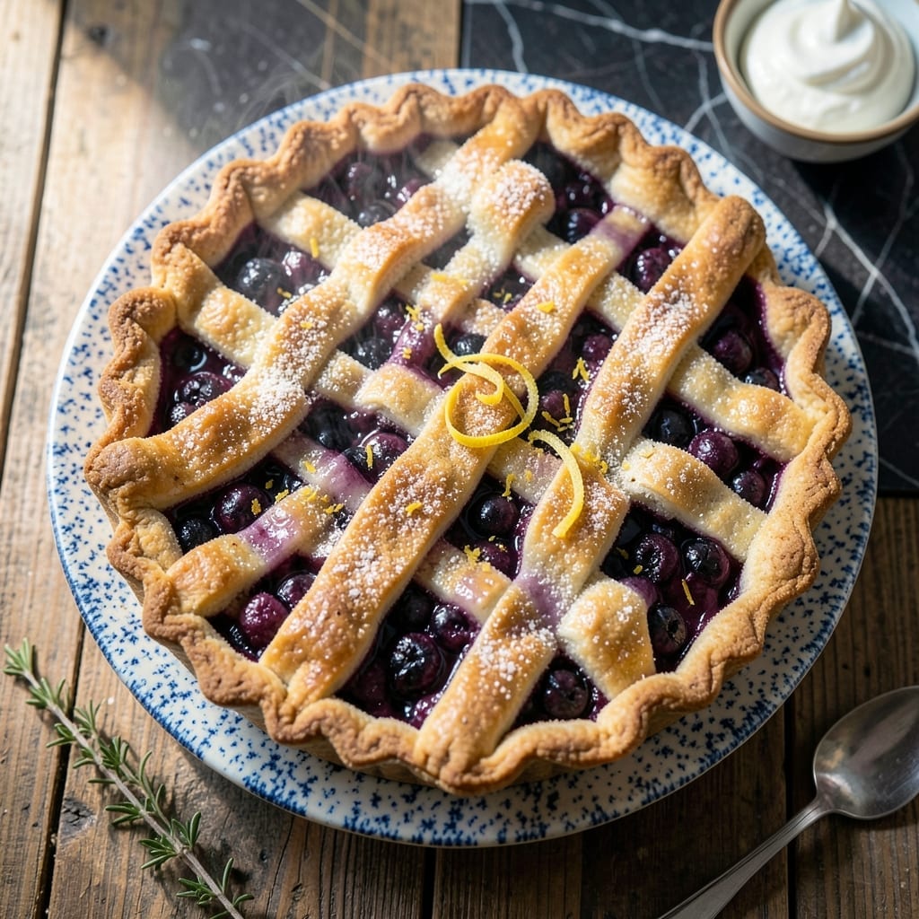 Blueberry Pie Recipe With Frozen Blueberries: Bursting Berry Filling Under Flaky Crust