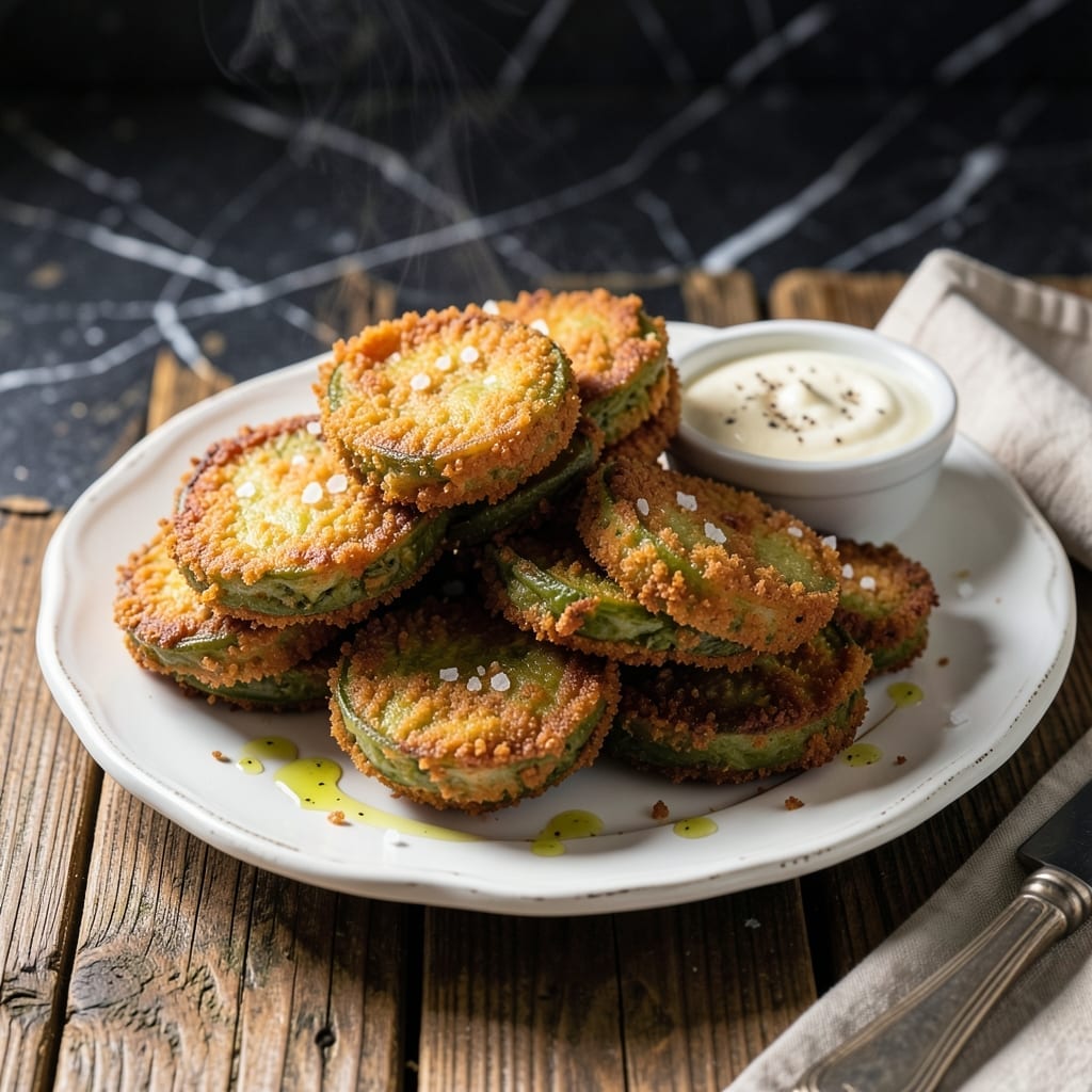 Dinosaur BBQ Fried Green Tomatoes Recipe: Crispy Cornmeal-Crusted Bites