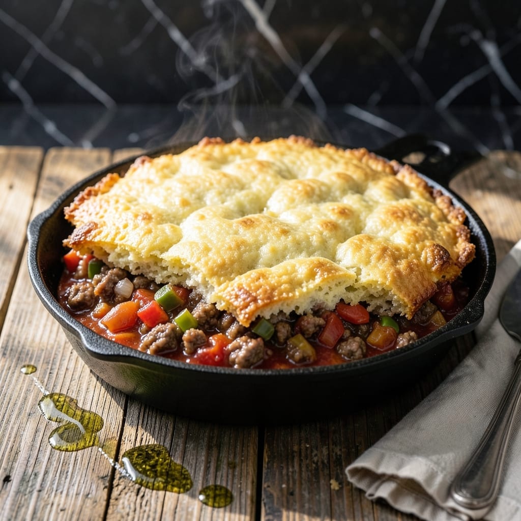 Tamale Pie Recipe Jiffy: Cornmeal Crust With Spiced Filling