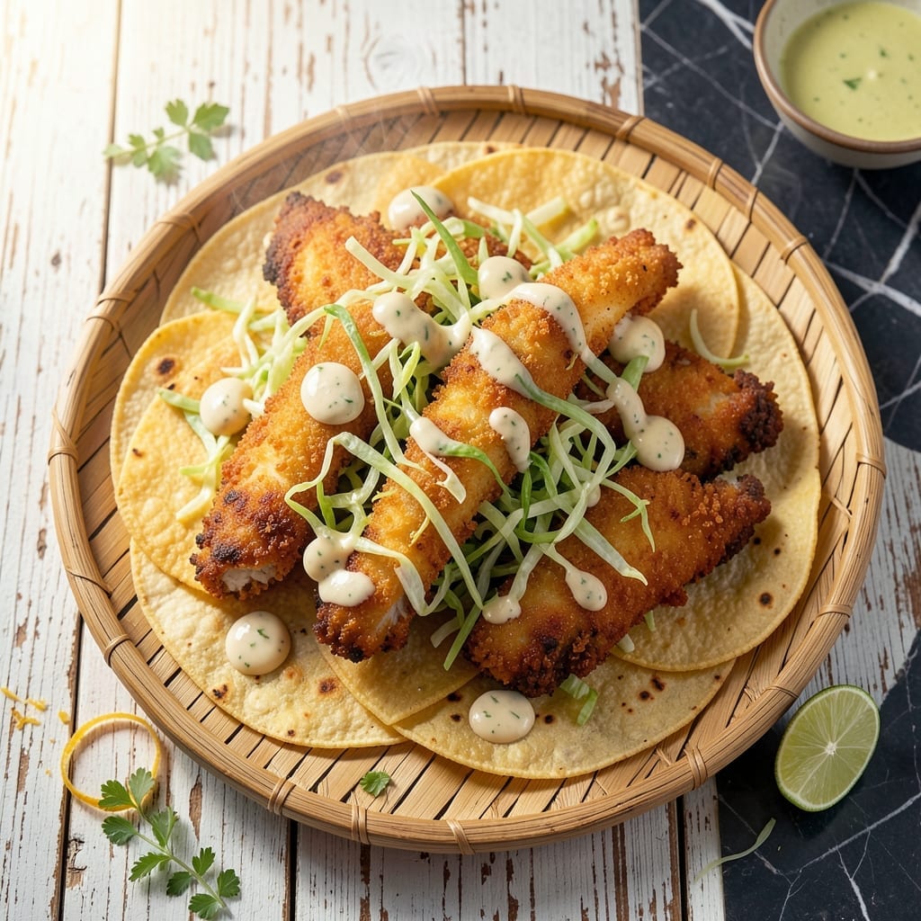 Fried Fish Taco Recipe No Beer: Crispy Battered White Fish in Corn Tortillas