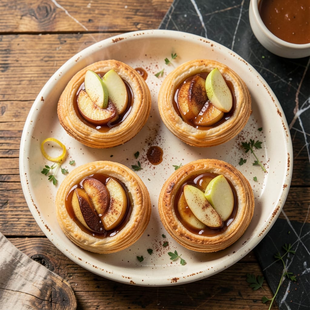 Omaha Steaks Caramel Apple Tartlets Copycat Recipe: Flaky Pastry With Spiced Apple Filling