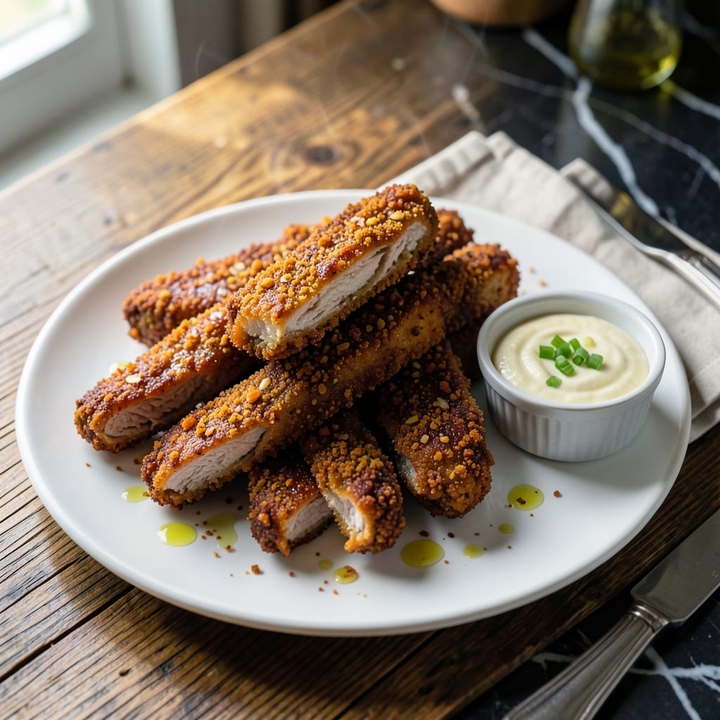 Fried Chicken Tenders Recipe Without Breadcrumbs: Crunchy Almond Flour Coating