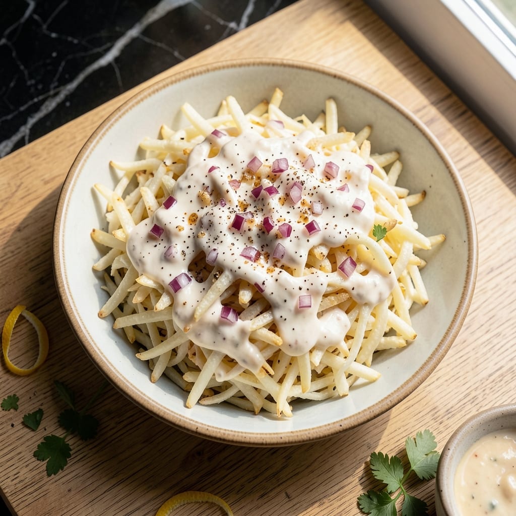 Shredded Potato Salad Recipe: Crispy Strands with Tangy Dressing