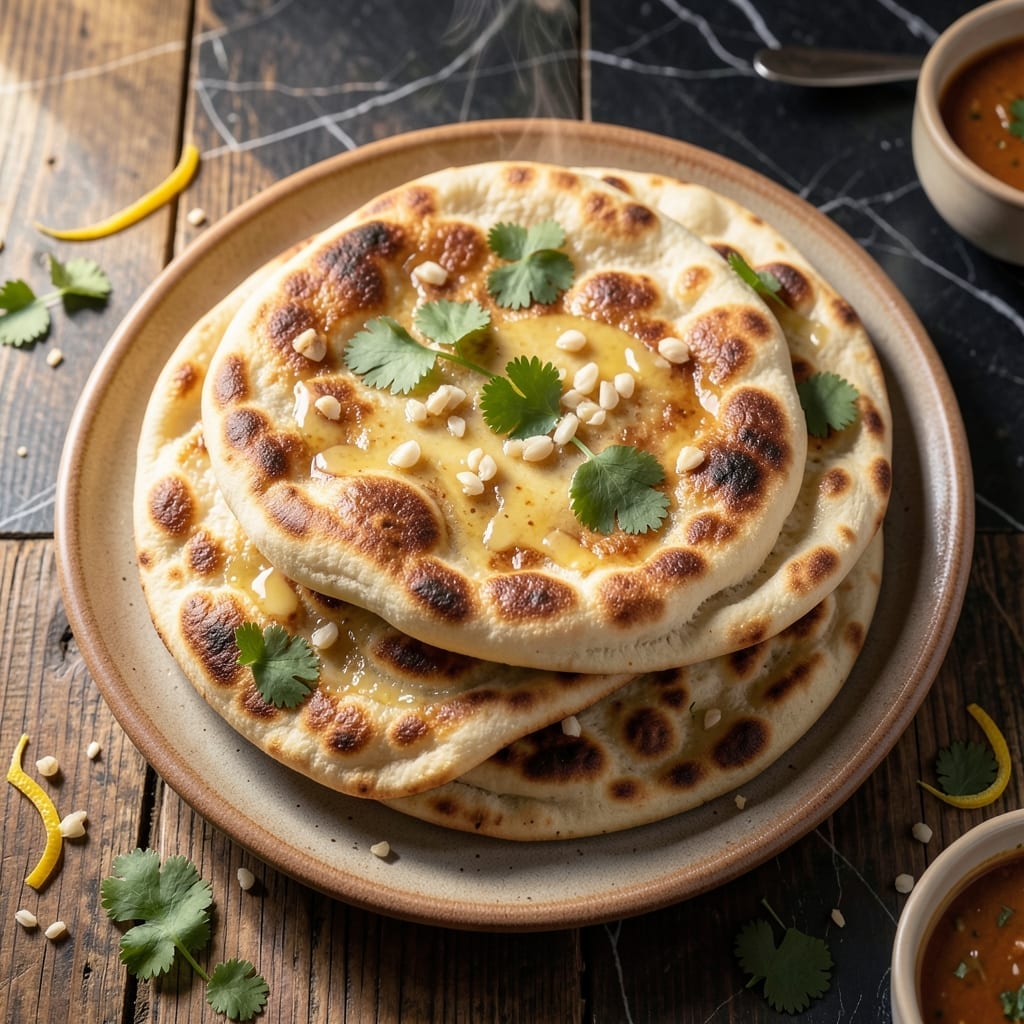 Garlic Butter Naan Recipe Without Yeast: Fluffy Flatbread in Minutes Garlic Butter Naan Recipe Without Yeast: Fluffy Flatbread in Minutes