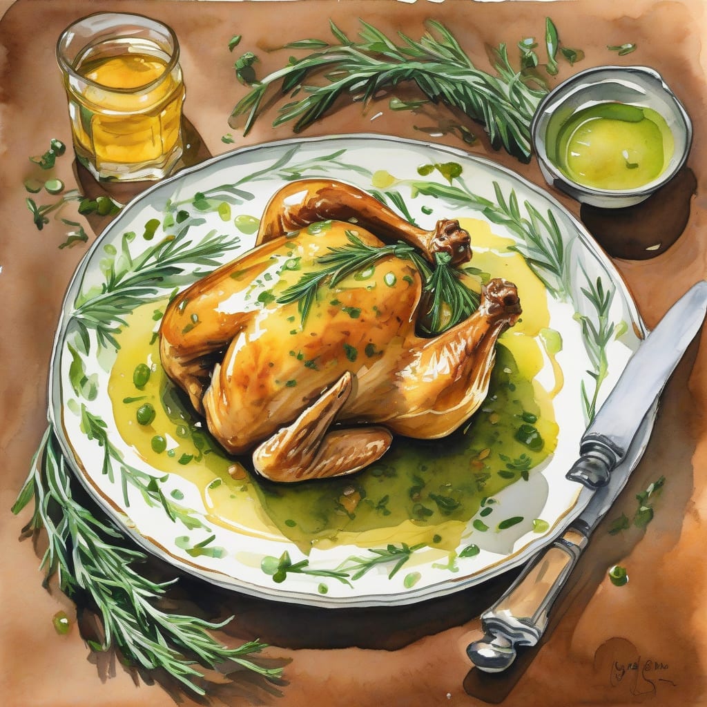 roast tarragon cognac chicken recipe