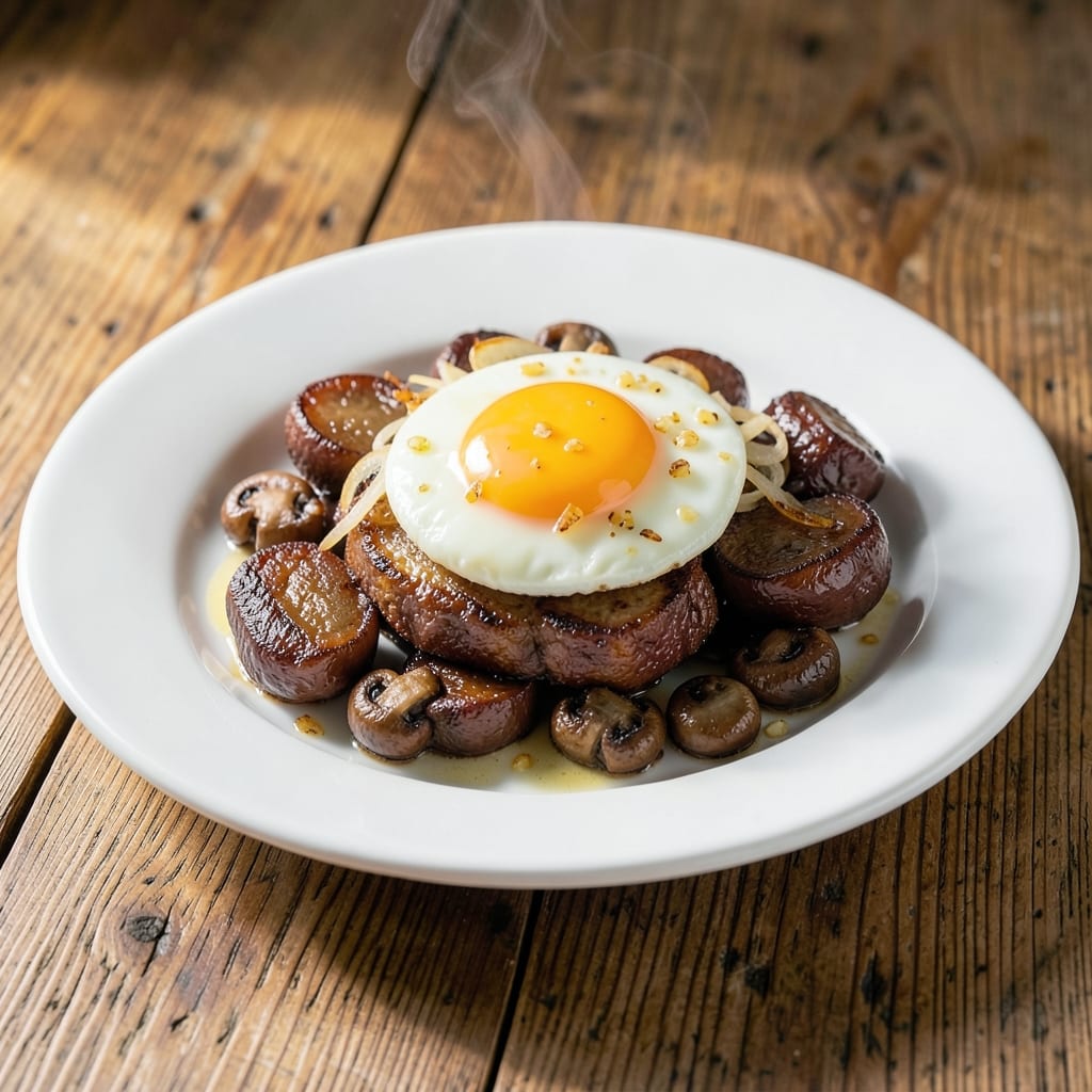 Eggs a LA Jockey Club Recipe With Mushrooms and Kidneys: Classic French Bistro Dish