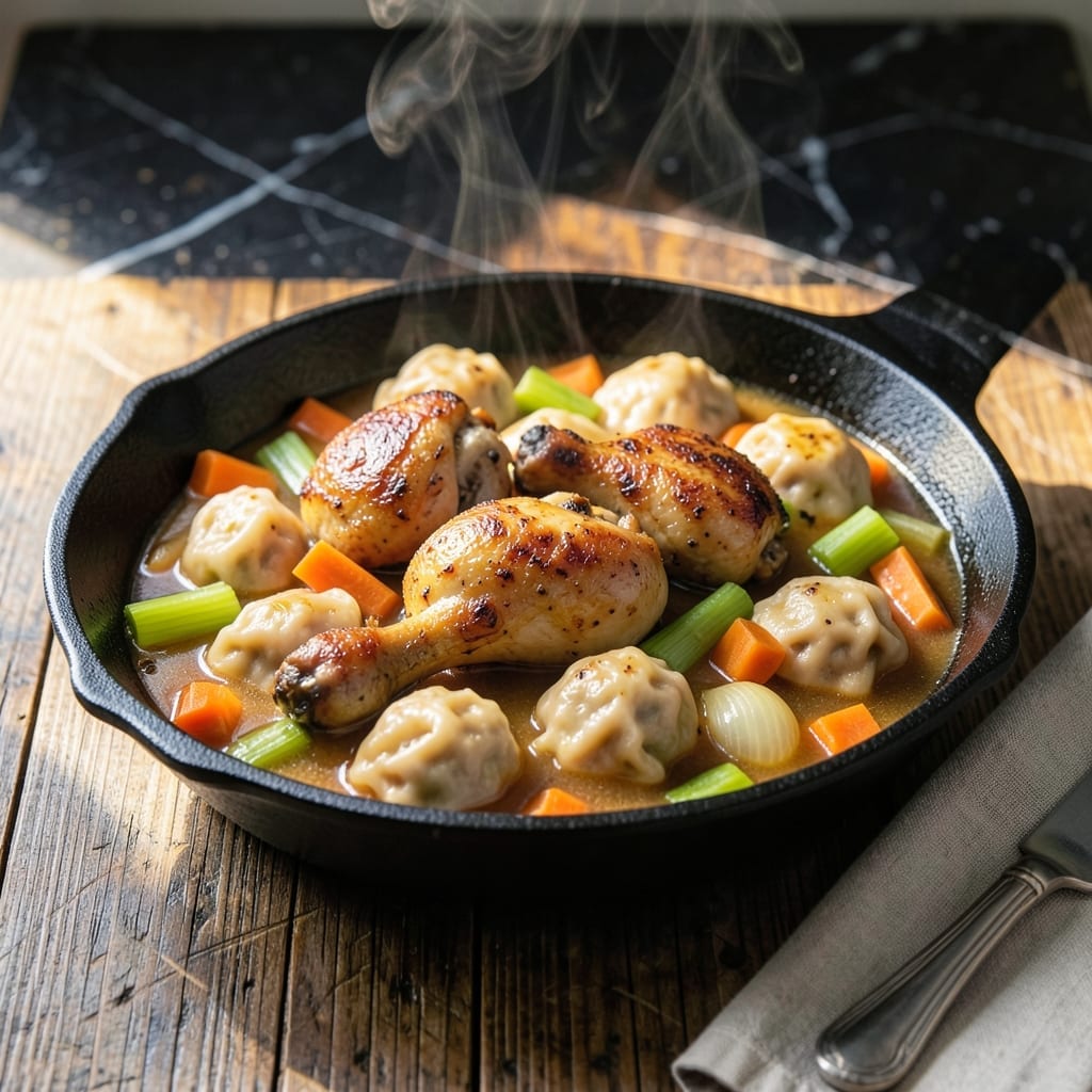 Old Fashioned Dumpling Recipe for Chicken and Dumplings: Fluffy Pillows in Savory Broth