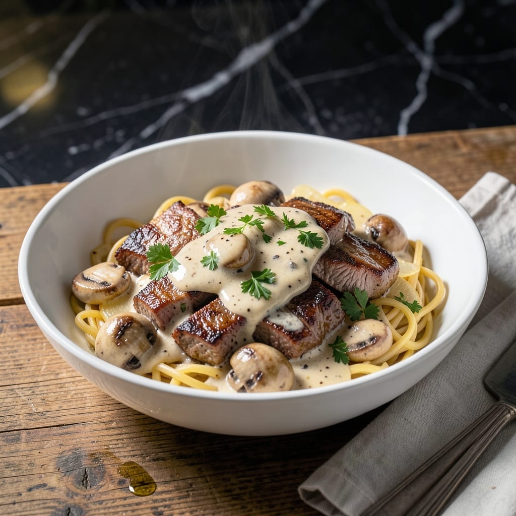 McCormick Beef Stroganoff Recipe: Creamy Mushroom Sauce Over Egg Noodles