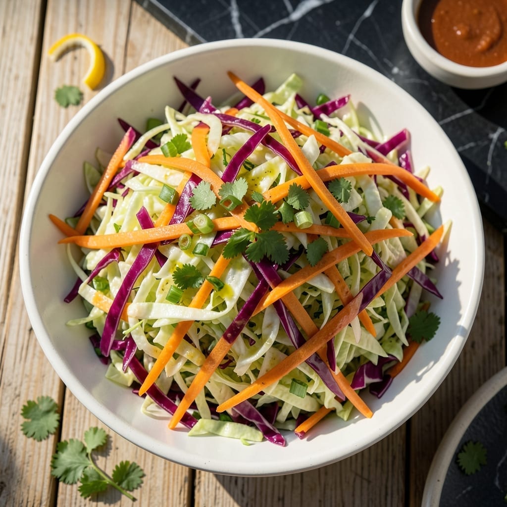 Coleslaw Recipe for Shrimp Tacos: Crunchy Lime-Spiked Topping