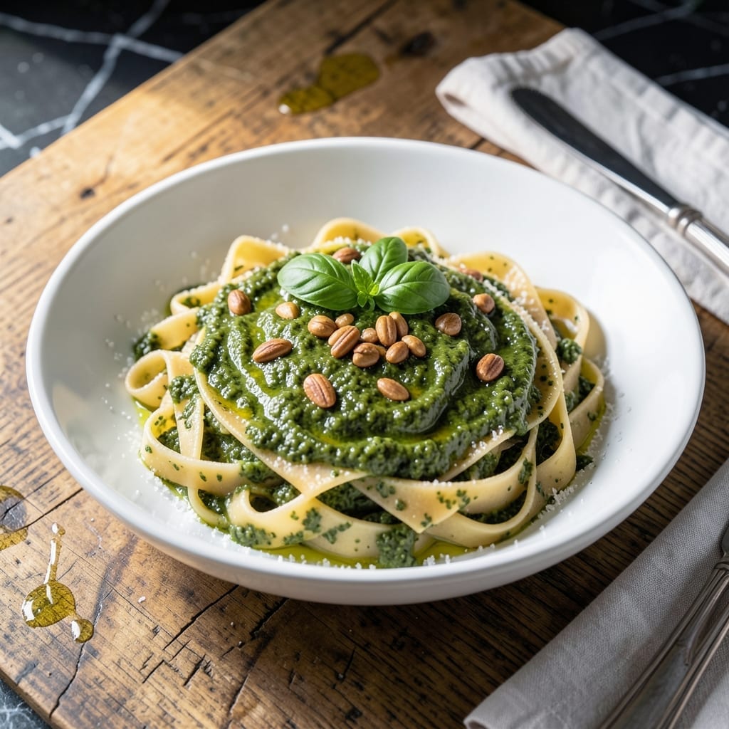 Basil Pesto Sauce Recipe for Pasta: Fresh Herb Blend With Nutty Parmesan