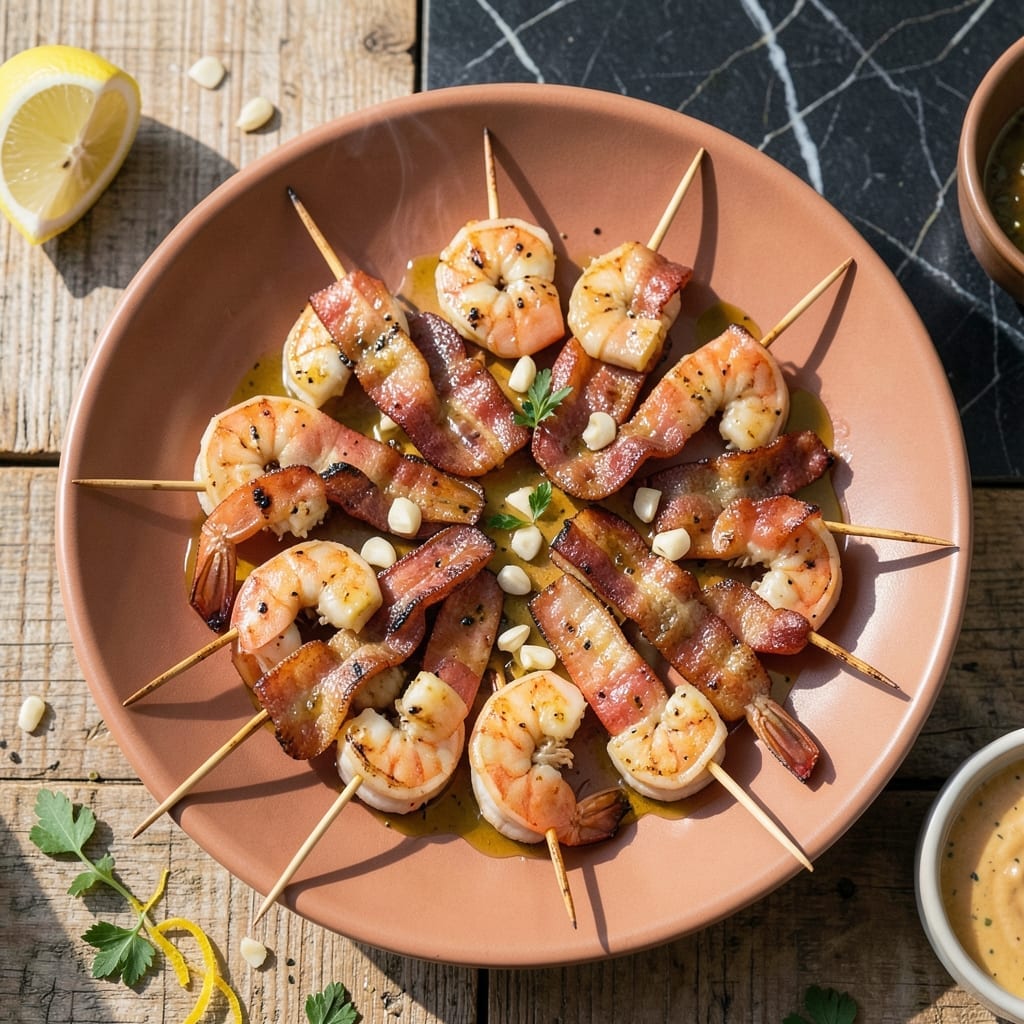 Grilled Shrimp and Bacon Recipe: Smoky-Sweet Surf and Turf Skewers