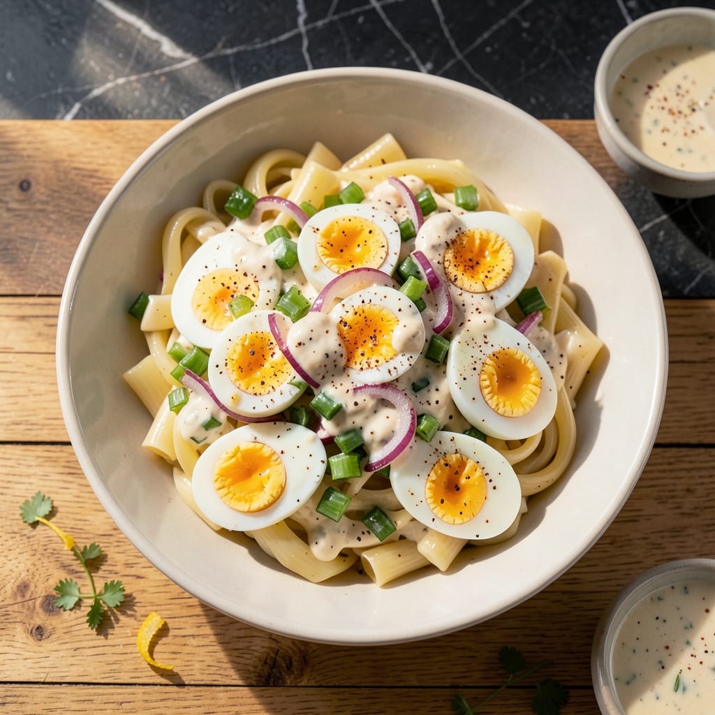 Egg Salad Recipe With Noodles: Creamy Pasta Twist for Lunch