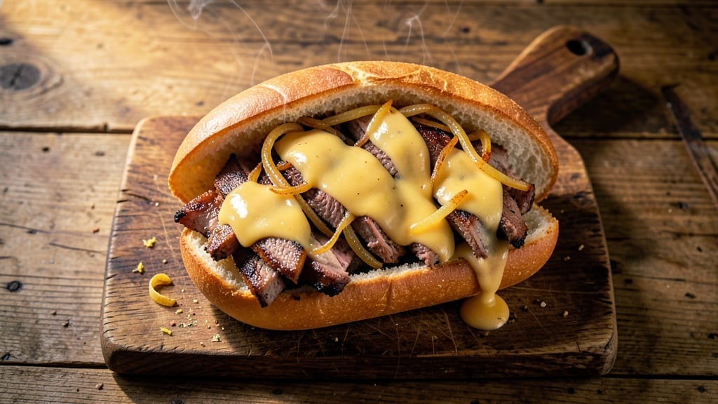 Brisket Philly Cheese Steak Recipe: Smoky-Sauced Sandwich With Caramelized Onions