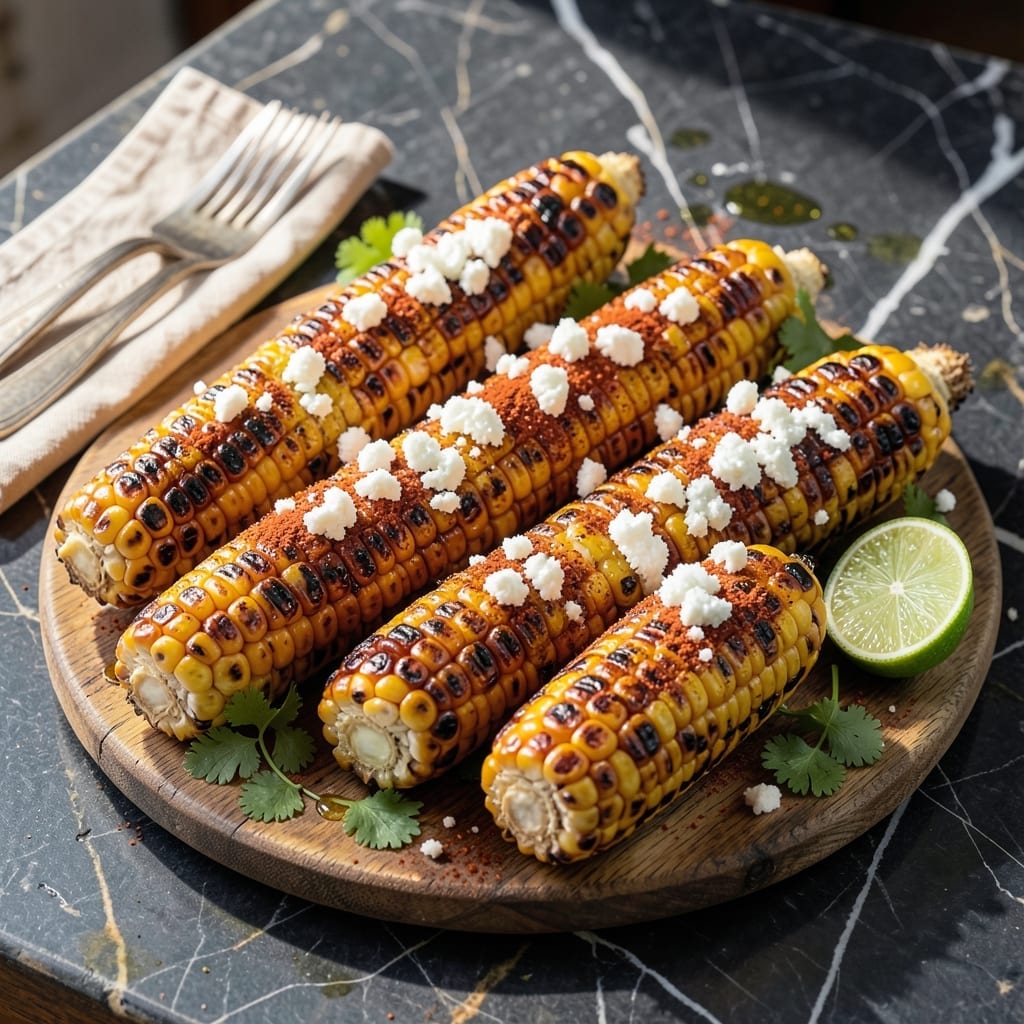 Elote Recipe Without Mayo: Grilled Corn With Zesty Cotija and Chile