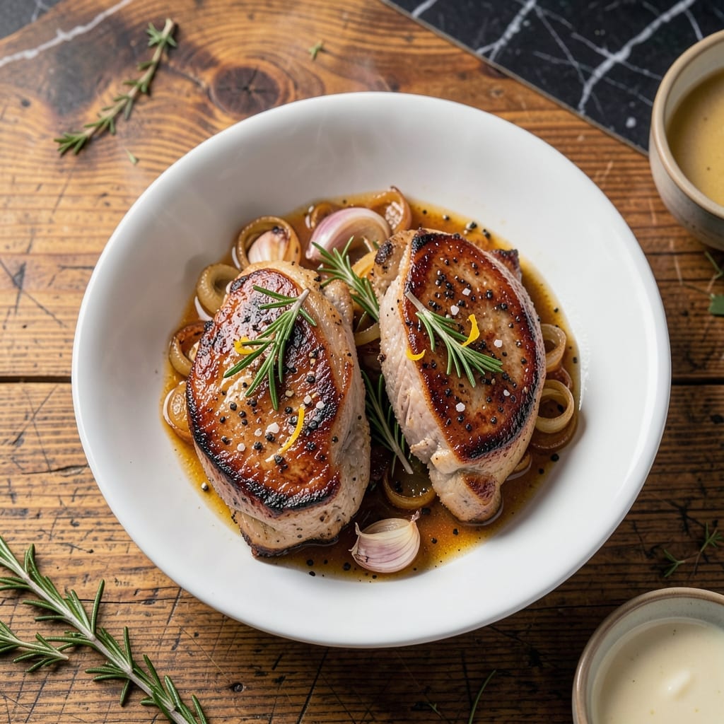 Recipe Bone In Pork Chops: Pan-Seared Juiciness With Herb Crust