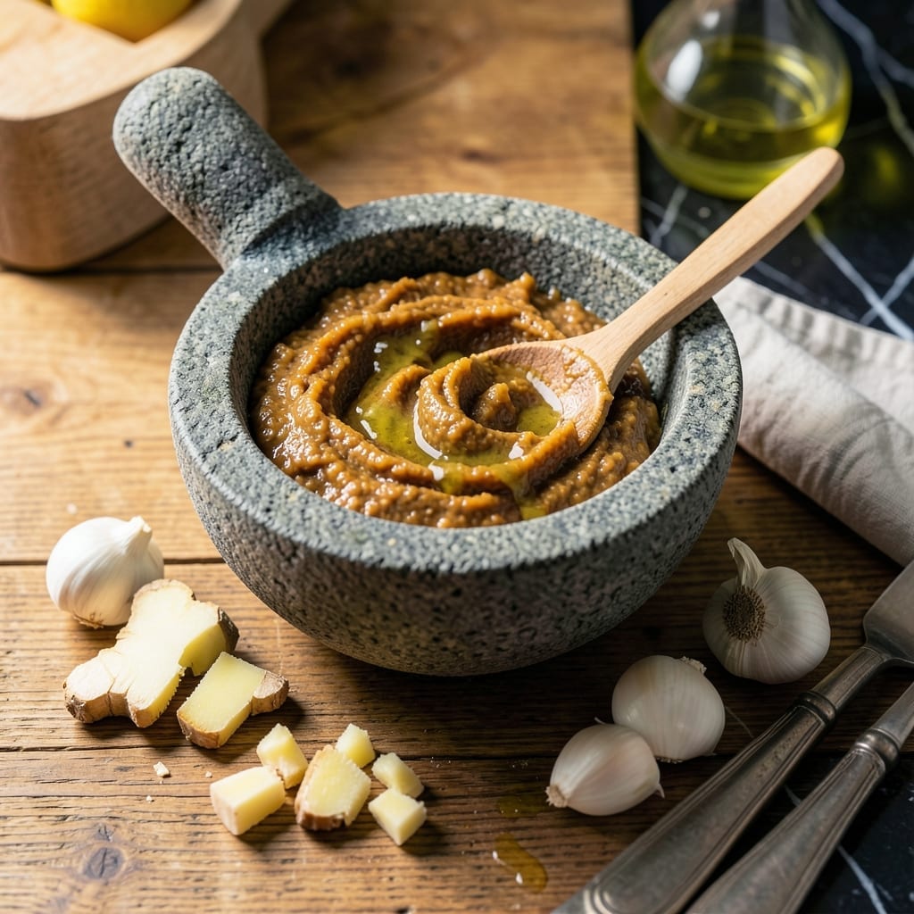 Mother's Recipe Ginger Garlic Paste: Freshly Ground Flavor Base for Authentic Dishes
