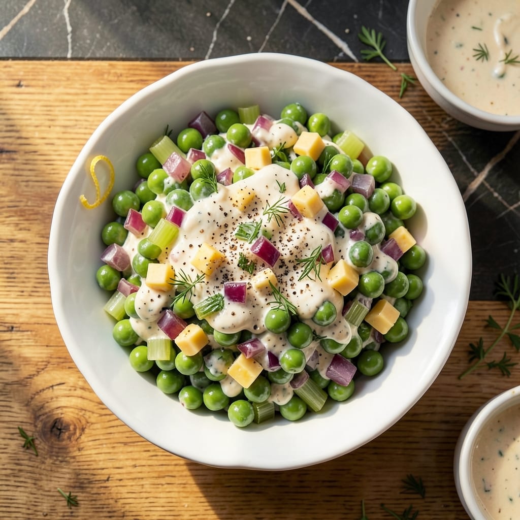 English Pea Salad Recipe Country Living: Fresh Garden Crunch With Creamy Dressing