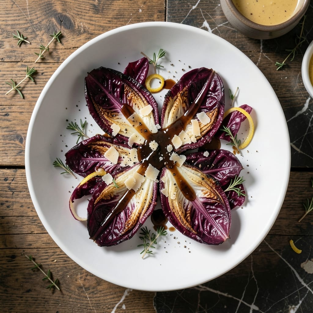 Grilled Radicchio Salad Recipe: Charred Bitter Greens with Parmesan