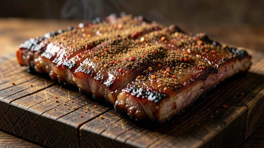 Smoked Pork Ribs with Coffee Rub