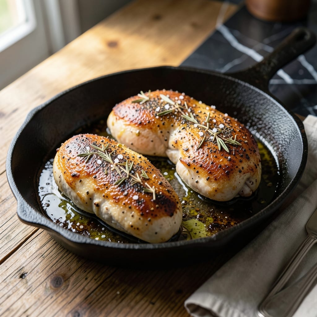 Baked Chicken Breast Recipe Cast Iron Skillet: Juicy Slices With Golden Crust