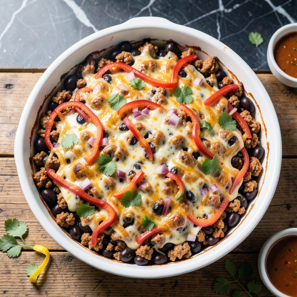 Weight Watchers Taco Casserole Recipe: Low-Carb Layered Fiesta
