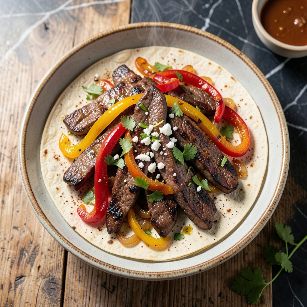 Mexican Fajitas Recipe Steak: Sizzling Skirt Steak With Charred Peppers