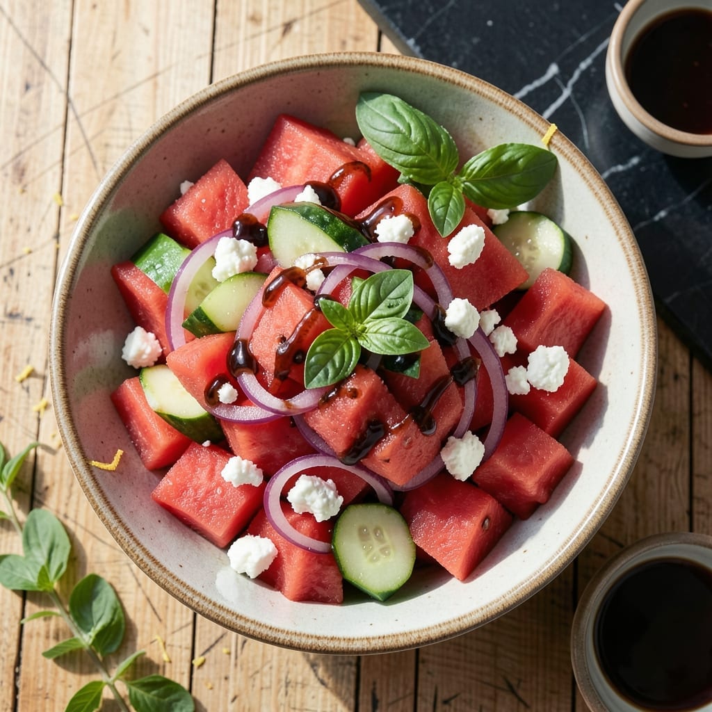 Watermelon Salad Recipe Balsamic Vinegar: Sweet and Tangy Summer Refresh