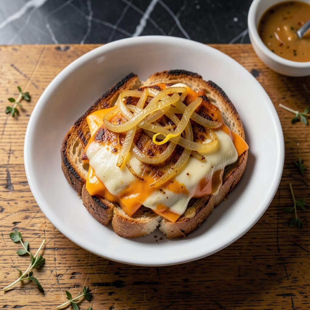 Artisan Grilled Cheese Recipe: Triple-Cheese Melt With Caramelized Onions
